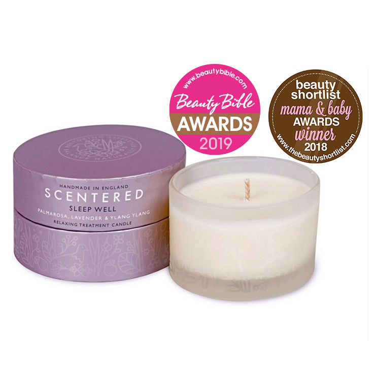 Eco-friendly Sleep Well candle made with natural wax and therapeutic essential oils, perfect for creating a peaceful home atmosphere. top selling candle.