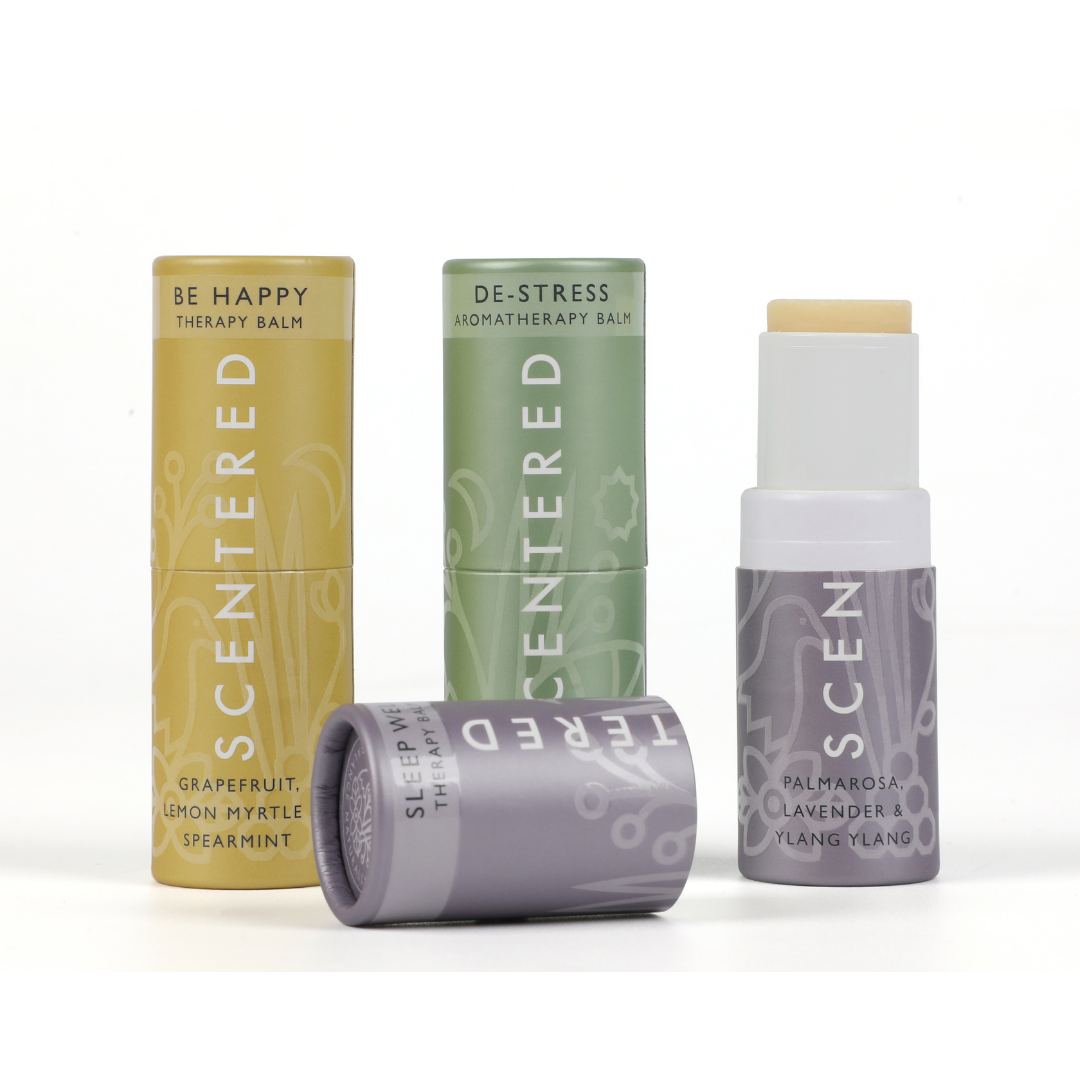 Natural Aromatherapy Balms - Happy, De-Stress & Sleep Well for Every Moment day and night