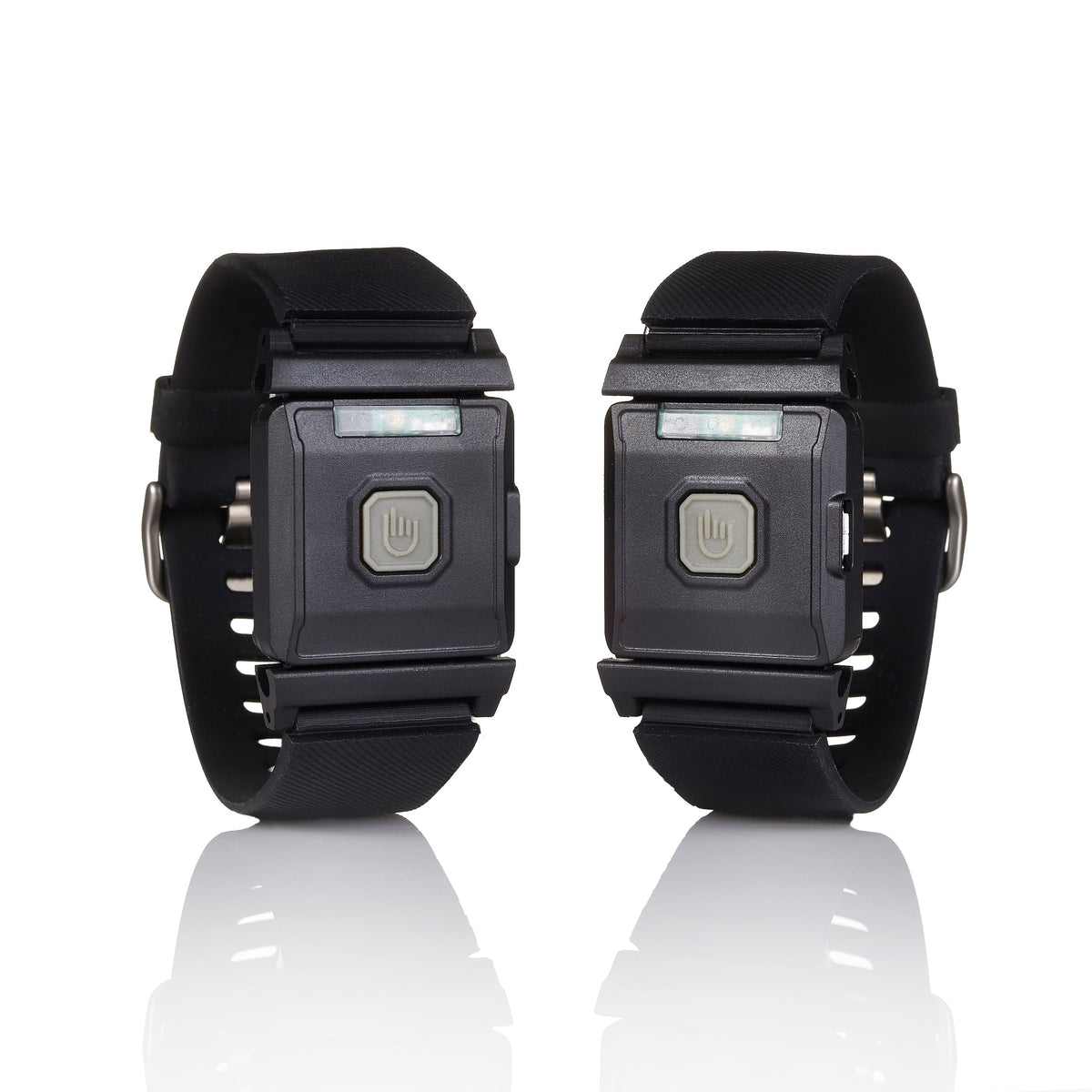 TouchPoints for Calm with black silicone wristbands