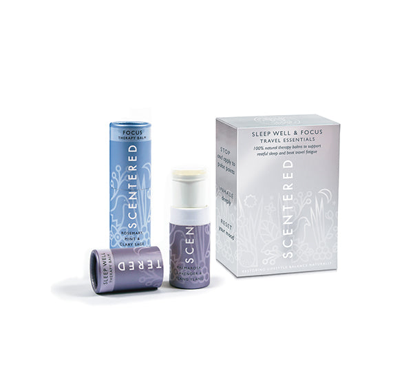 Scentered Organic Essential Oil Balms - Sleep Well & Focus for a Natural Calm and Sleep Sound Night