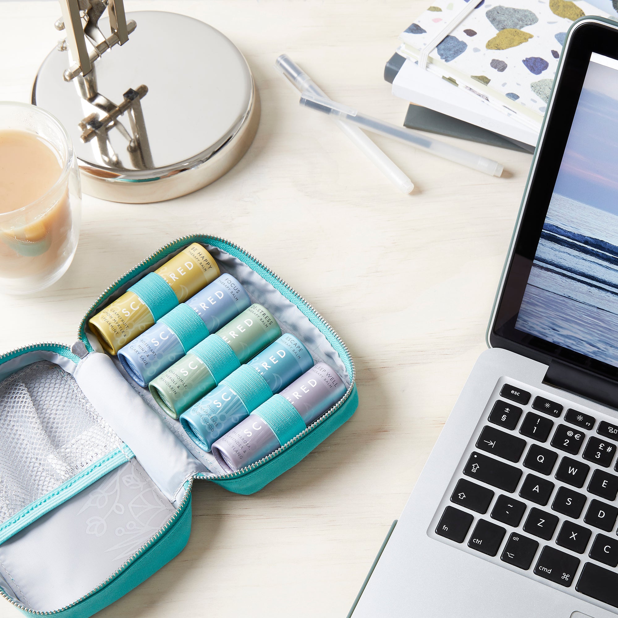 Scentered Ultimate Balm collection, Travel-Friendly aromatherapy Balm with Zippable Pouch