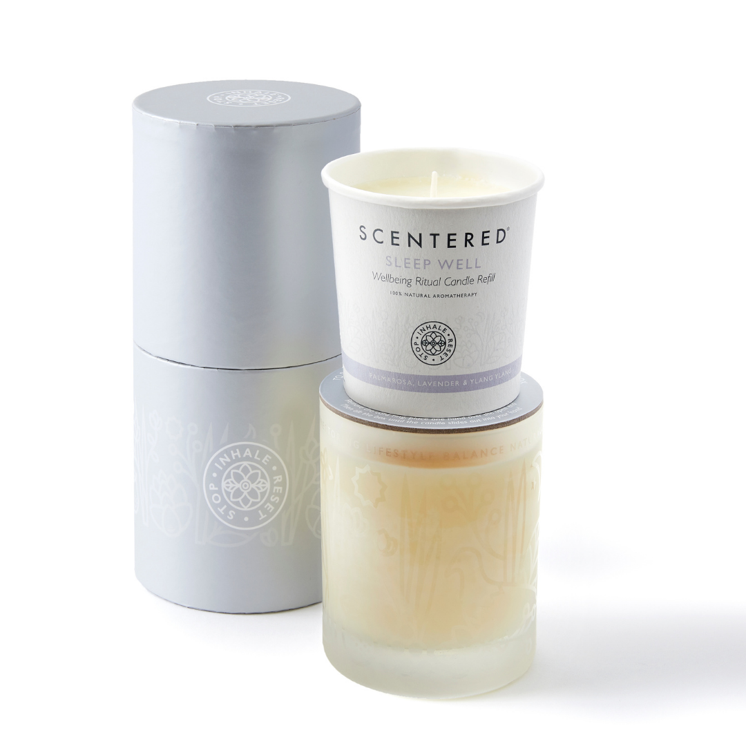 Sleep Well Candle & Refill Eco-Conscious, Non-Toxic Candle to Help You Unwind and Sleep Better